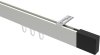 10212916-103228 Innenlauf Gardinenstange Deckenmontage Aluminium / Metall eckig 14x35 mm SMARTLINE (Universal) - Lox Weiß / Schwarz