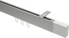 10212916-103932 Innenlauf Gardinenstange Deckenmontage Aluminium / Metall eckig 14x35 mm SMARTLINE (Universal) - Lox Edelstahl-Optik / Weiß