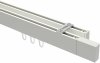 10212917-XX32 Innenlauf Gardinenstange Deckenmontage Aluminium / Metall eckig 14x35 mm 2-läufig SMARTLINE (Universal) - Lox Weiß