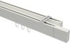 10212917-1032 Innenlauf Gardinenstange Deckenmontage Aluminium / Metall eckig 14x35 mm 2-läufig SMARTLINE (Universal) - Lox Weiß