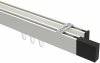 10212917-XX3228 Innenlauf Gardinenstange Deckenmontage Aluminium / Metall eckig 14x35 mm 2-läufig SMARTLINE (Universal) - Lox Weiß / Schwarz