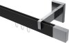 10212919-102812 Innenlauf Gardinenstange Aluminium / Metall eckig 14x35 mm SMARTLINE - Lox Schwarz / Chrom