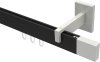 10212919-102832 Innenlauf Gardinenstange Aluminium / Metall eckig 14x35 mm SMARTLINE - Lox Schwarz / Weiß