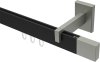 10212919-102839 Innenlauf Gardinenstange Aluminium / Metall eckig 14x35 mm SMARTLINE - Lox Schwarz / Edelstahl-Optik