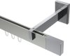 10212920-103912 Innenlauf Gardinenstange Aluminium / Metall eckig 14x35 mm SMARTLINE - Lox Edelstahl-Optik / Chrom (WA lang)
