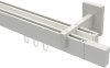 10212921-1032 Innenlauf Gardinenstange Aluminium / Metall eckig 14x35 mm 2-läufig SMARTLINE - Lox Weiß