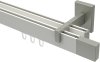10212921-103239 Innenlauf Gardinenstange Aluminium / Metall eckig 14x35 mm 2-läufig SMARTLINE - Lox Weiß / Edelstahl-Optik