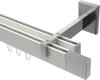 10212922-103212 Innenlauf Gardinenstange Aluminium / Metall eckig 14x35 mm 2-läufig SMARTLINE - Lox Weiß / Chrom (WA lang)