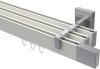10212923-103212 Innenlauf Gardinenstange Aluminium / Metall eckig 14x35 mm 3-läufig SMARTLINE - Lox Weiß / Chrom