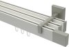 10212923-103239 Innenlauf Gardinenstange Aluminium / Metall eckig 14x35 mm 3-läufig SMARTLINE - Lox Weiß / Edelstahl-Optik