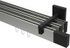 10212923-103928 Innenlauf Gardinenstange Aluminium / Metall eckig 14x35 mm 3-läufig SMARTLINE - Lox Edelstahl-Optik / Schwarz