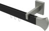 10213019-102839 Innenlauf Gardinenstange Aluminium / Metall eckig 14x35 mm SMARTLINE - Conex Schwarz / Edelstahl-Optik