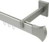10213020-103239 Innenlauf Gardinenstange Aluminium / Metall eckig 14x35 mm SMARTLINE - Conex Weiß / Edelstahl-Optik (WA lang)