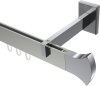 10213020-103912 Innenlauf Gardinenstange Aluminium / Metall eckig 14x35 mm SMARTLINE - Conex Edelstahl-Optik / Chrom (WA lang)