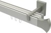 10213021-103239 Innenlauf Gardinenstange Aluminium / Metall eckig 14x35 mm 2-läufig SMARTLINE - Conex Weiß / Edelstahl-Optik