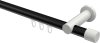 10213111-102932 Innenlauf Gardinenstange Aluminium / Metall 20 mm Ø PLATON - Santo Schwarz / Weiß