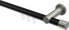 10213111-102939 Innenlauf Gardinenstange Aluminium / Metall 20 mm Ø PLATON - Santo Schwarz / Edelstahl-Optik