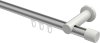 10213111-103332 Innenlauf Gardinenstange Aluminium / Metall 20 mm Ø PLATON - Santo Silbergrau / Weiß