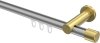 10213111-XX3338 Innenlauf Gardinenstange Aluminium / Metall 20 mm Ø PLATON - Santo Silbergrau / Messing-Optik