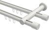 10213112-1032 Innenlauf Gardinenstange Aluminium / Metall 20 mm Ø 2-läufig PLATON - Santo Weiß