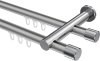 10213112-103312 Innenlauf Gardinenstange Aluminium / Metall 20 mm Ø 2-läufig PLATON - Santo Silbergrau / Chrom