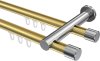 10213112-XX3812 Innenlauf Gardinenstange Aluminium / Metall 20 mm Ø 2-läufig PLATON - Santo Messing-Optik / Chrom