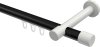 10213125-102932 Innenlauf Gardinenstange Aluminium / Metall 20 mm Ø PRESTIGE - Santo Schwarz / Weiß