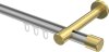 10213125-XX3338 Innenlauf Gardinenstange Aluminium / Metall 20 mm Ø PRESTIGE - Santo Silbergrau / Messing-Optik