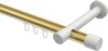 10213125-XX3832 Innenlauf Gardinenstange Aluminium / Metall 20 mm Ø PRESTIGE - Santo Messing-Optik / Weiß