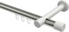 10213125-103932 Innenlauf Gardinenstange Aluminium / Metall 20 mm Ø PRESTIGE - Santo Edelstahl-Optik / Weiß