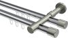 10213126-XX1239 Innenlauf Gardinenstange Aluminium / Metall 20 mm Ø 2-läufig PRESTIGE - Santo Chrom / Edelstahl-Optik