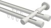 10213126-1032 Innenlauf Gardinenstange Aluminium / Metall 20 mm Ø 2-läufig PRESTIGE - Santo Weiß