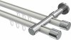10213126-XX3212 Innenlauf Gardinenstange Aluminium / Metall 20 mm Ø 2-läufig PRESTIGE - Santo Weiß / Chrom
