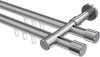 10213126-XX3312 Innenlauf Gardinenstange Aluminium / Metall 20 mm Ø 2-läufig PRESTIGE - Santo Silbergrau / Chrom