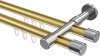 10213126-XX3812 Innenlauf Gardinenstange Aluminium / Metall 20 mm Ø 2-läufig PRESTIGE - Santo Messing-Optik / Chrom