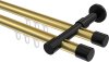 10213126-XX3829 Innenlauf Gardinenstange Aluminium / Metall 20 mm Ø 2-läufig PRESTIGE - Santo Messing-Optik / Schwarz