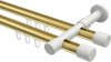 10213126-XX3832 Innenlauf Gardinenstange Aluminium / Metall 20 mm Ø 2-läufig PRESTIGE - Santo Messing-Optik / Weiß