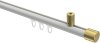 10213134-XX3238 Innenlauf Gardinenstange Aluminium / Metall 20 mm Ø SONIUS - Santo Weiß / Messing-Optik