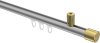 10213134-XX3338 Innenlauf Gardinenstange Aluminium / Metall 20 mm Ø SONIUS - Santo Silbergrau / Messing-Optik