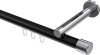 10213145-102912 Innenlauf Gardinenstange Aluminium / Metall 20 mm Ø SITENO - Santo Schwarz / Chrom