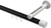 10213145-XX2932 Innenlauf Gardinenstange Aluminium / Metall 20 mm Ø SITENO - Santo Schwarz / Weiß