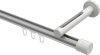 10213145-XX3332 Innenlauf Gardinenstange Aluminium / Metall 20 mm Ø SITENO - Santo Silbergrau / Weiß