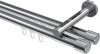 10213146-XX12 Innenlauf Gardinenstange Aluminium / Metall 20 mm Ø 2-läufig SITENO - Santo Chrom