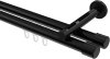 10213146-XX29 Innenlauf Gardinenstange Aluminium / Metall 20 mm Ø 2-läufig SITENO - Santo Schwarz