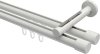 10213146-XX32 Innenlauf Gardinenstange Aluminium / Metall 20 mm Ø 2-läufig SITENO - Santo Weiß