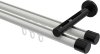 10213146-XX3229 Innenlauf Gardinenstange Aluminium / Metall 20 mm Ø 2-läufig SITENO - Santo Weiß / Schwarz