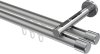 10213146-XX3312 Innenlauf Gardinenstange Aluminium / Metall 20 mm Ø 2-läufig SITENO - Santo Silbergrau / Chrom