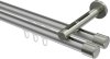 10213146-XX3339 Innenlauf Gardinenstange Aluminium / Metall 20 mm Ø 2-läufig SITENO - Santo Silbergrau / Edelstahl-Optik