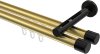 10213146-XX3829 Innenlauf Gardinenstange Aluminium / Metall 20 mm Ø 2-läufig SITENO - Santo Messing-Optik / Schwarz