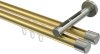 10213146-XX3839 Innenlauf Gardinenstange Messing-Optik / Edelstahl-Optik 20 mm Ø 2-läufig SITENO - Santo